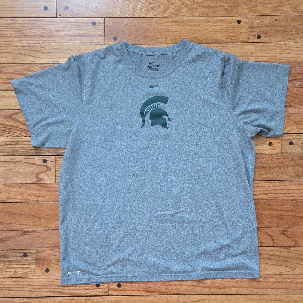 Nike Michigan State University Heather Gray Men's Tee
